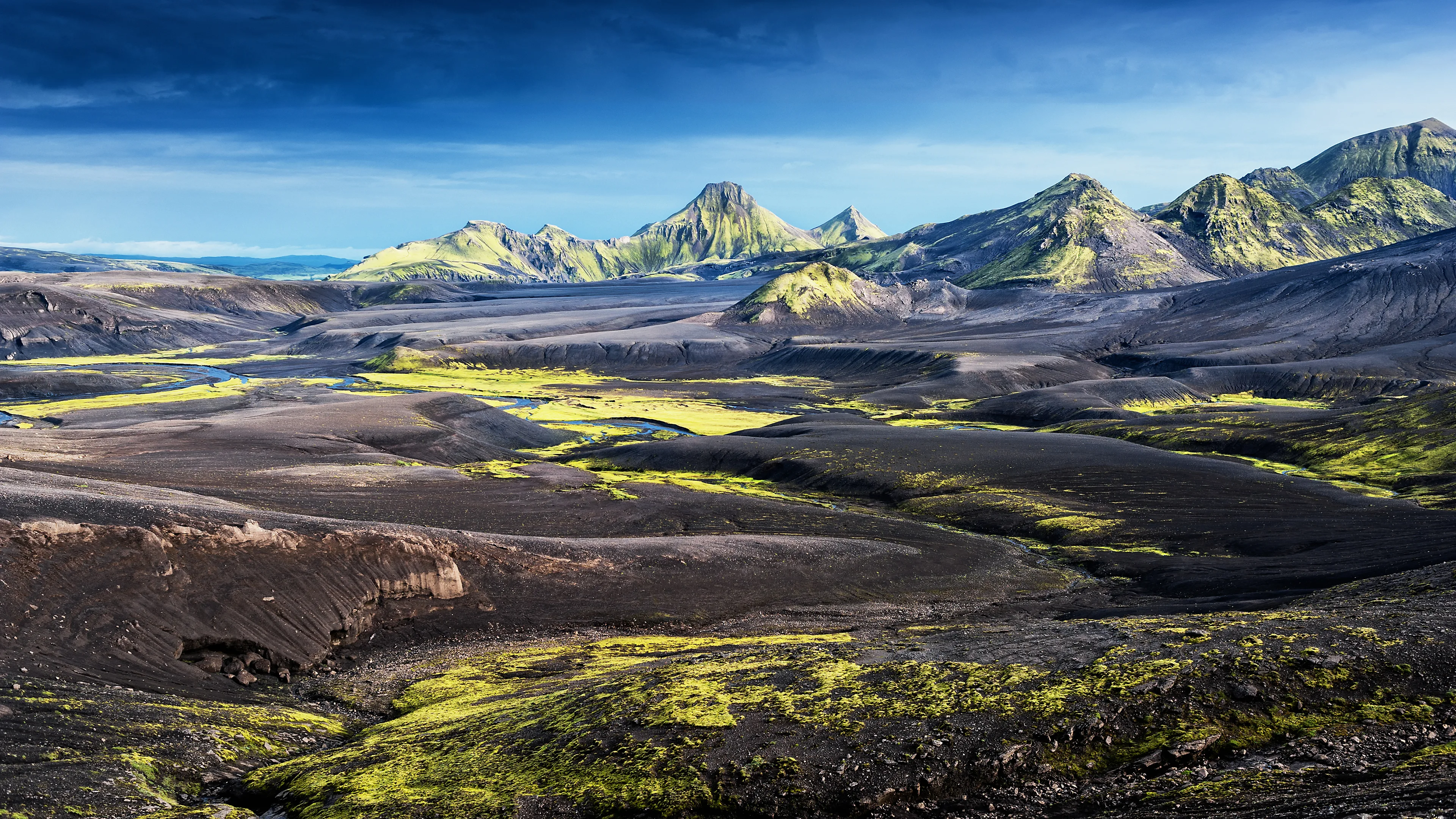 Hochland Berge Wüste Island