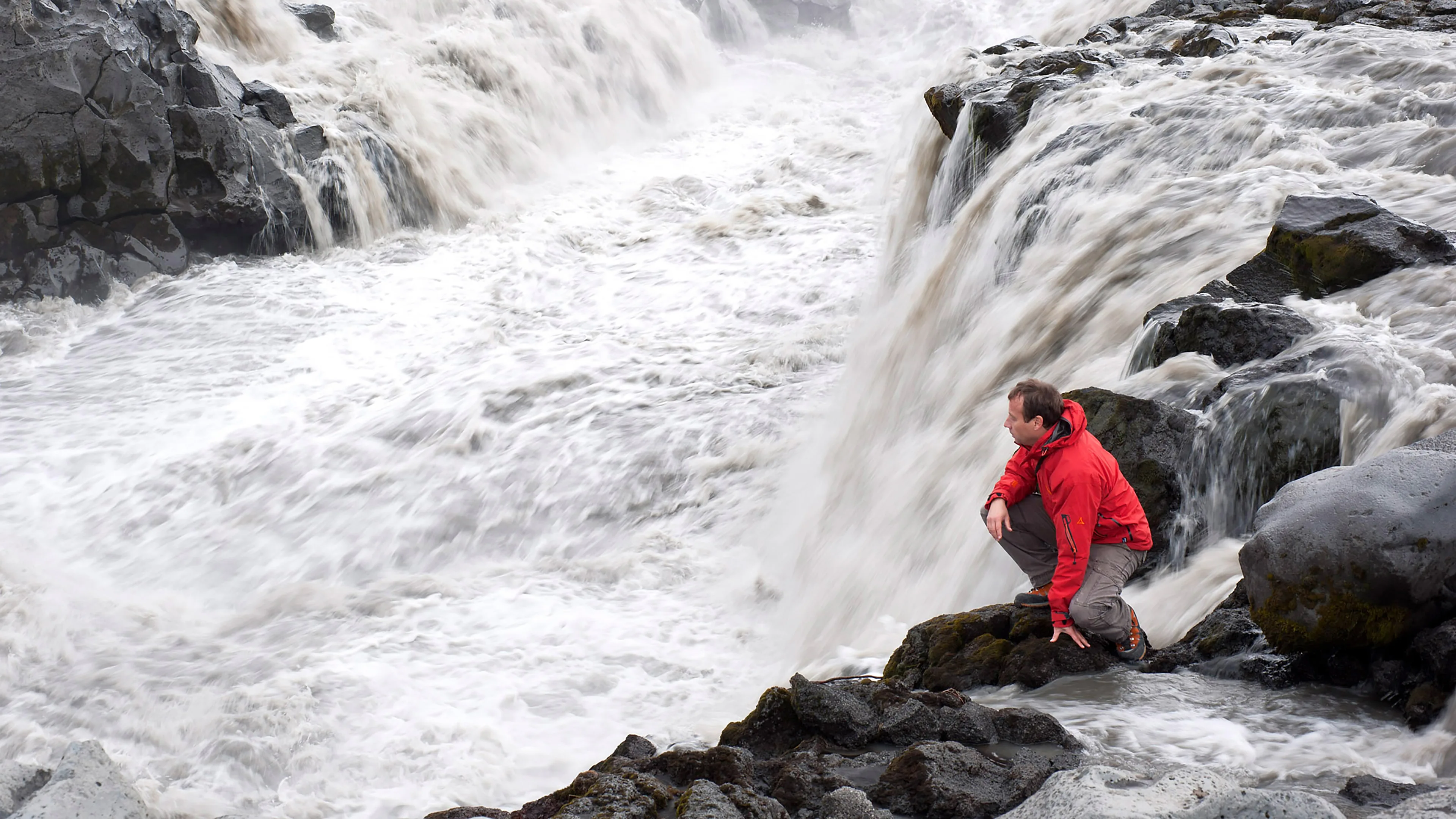 Mann wasserfall hochland island