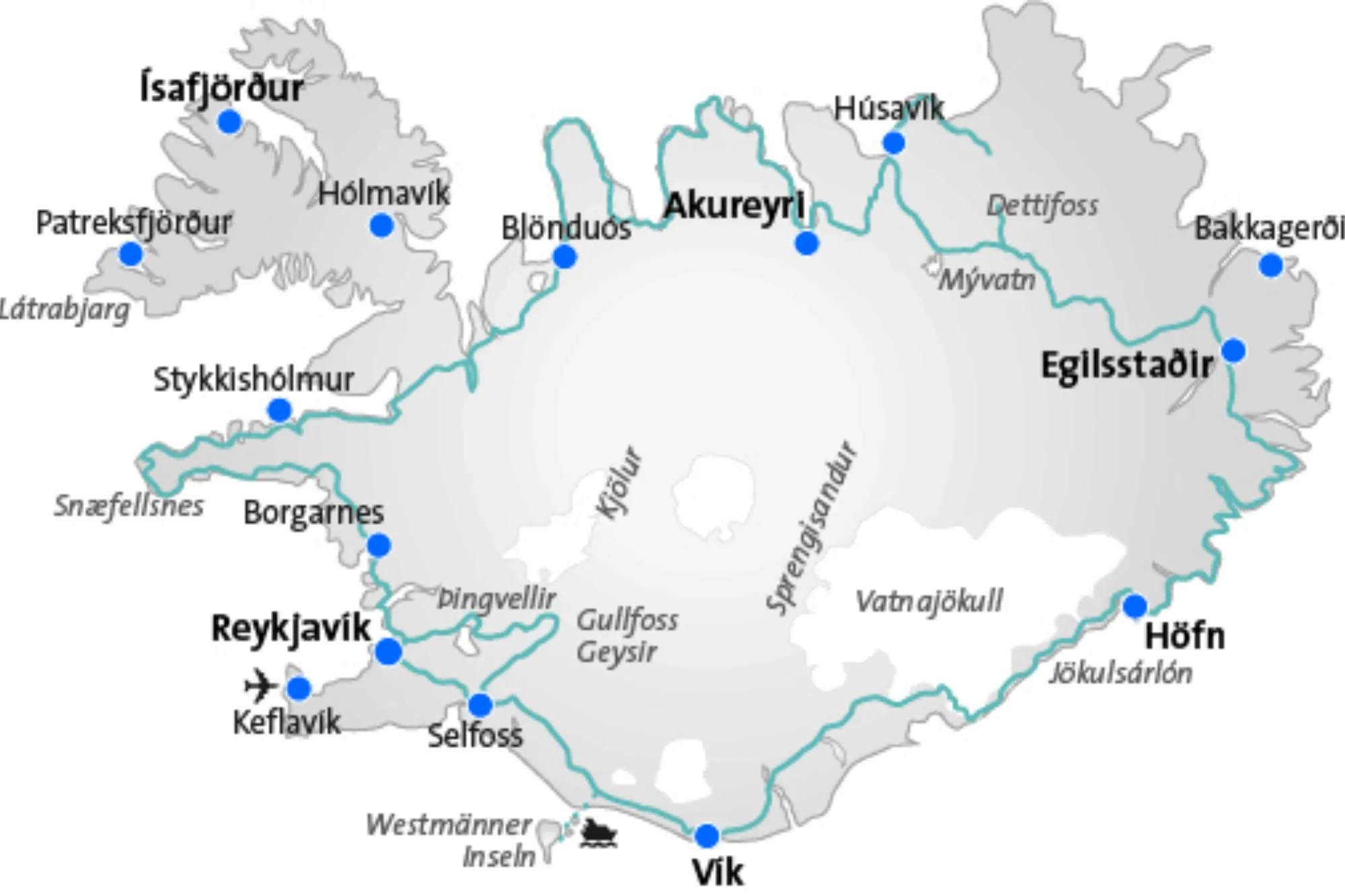 Routenkarte Inselpanorama